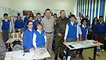 Hellmut Königshaus besucht Walter Happel, SJ, der das Loyola Gymnasium in Prizren leitet. !Um solchen Aufbau zu ermöglichen, sind unsere Soldatinnen und Soldaten im Kosovo!