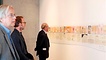 Bundestagspräsident a.D. Wolfgang Thierse bei der Vorbesichtigung der Ausstellung in der Conche des Mauer-Mahnmals.