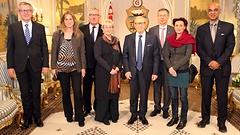 Botschafter Andreas Reinicke, Katja Keul, Jürgen Klimke, Gabriela Heinrich, Tunesiens Präsident Beji Caid Essebsi, Carsten Sieling, Ulla Jelpke, Charles Huber