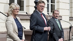 Christine Lambrecht, Michael Grosse-Brömer (Erster Parlamentarischer Geschäftsführer der Unionsfraktion), Max Straubinger